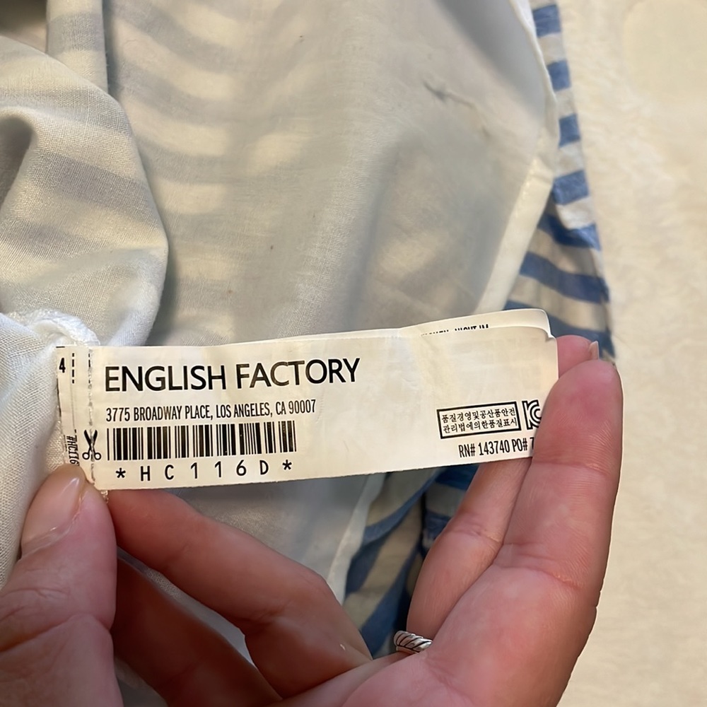 Vici English Factory Striped Tie Shoulder Maxi Dress Sz. S - Picture 9 of 9